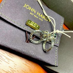 John Hardy Hammered Silver Interlock Earrings